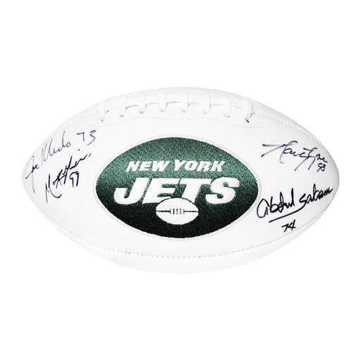 New York Sack Exchange Signed New York Jets Official NFL Team Logo Football (JSA) - RSA