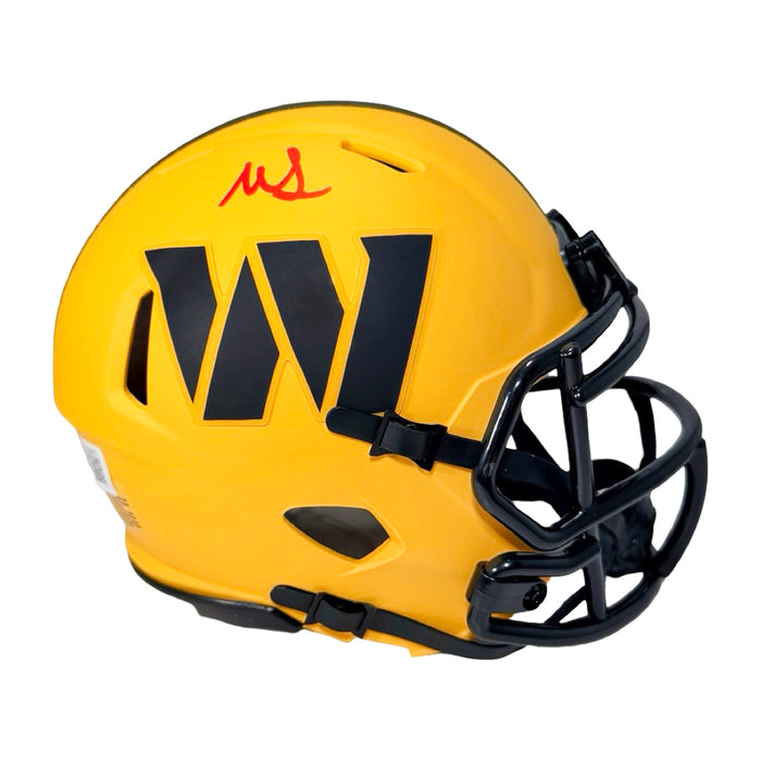 Mike Sainristil Signed Washington Commanders Rave Mini Football Helmet (Beckett)