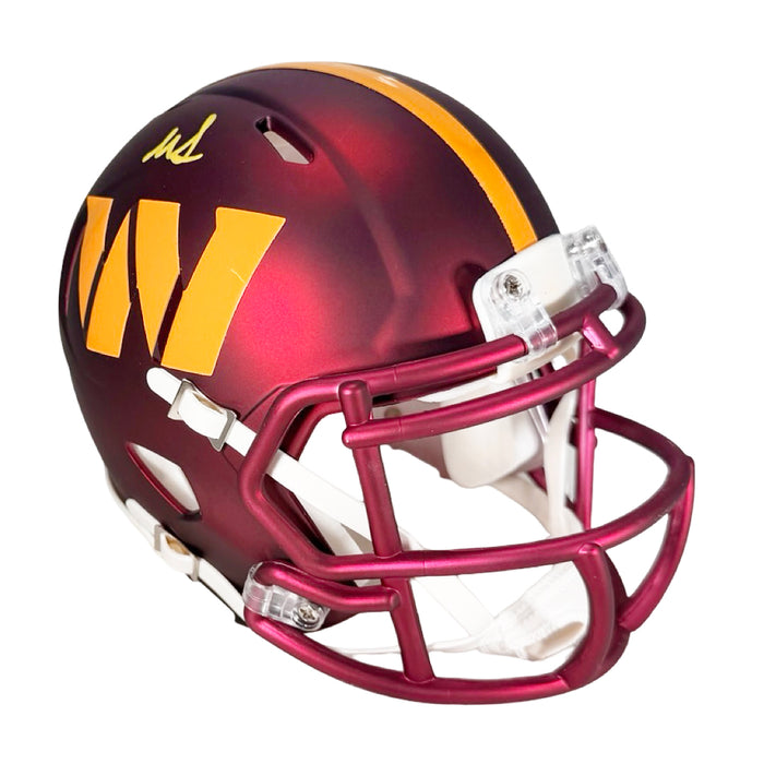 Mike Sainristil Signed Washington Commanders Speed Mini Football Helmet (Beckett)