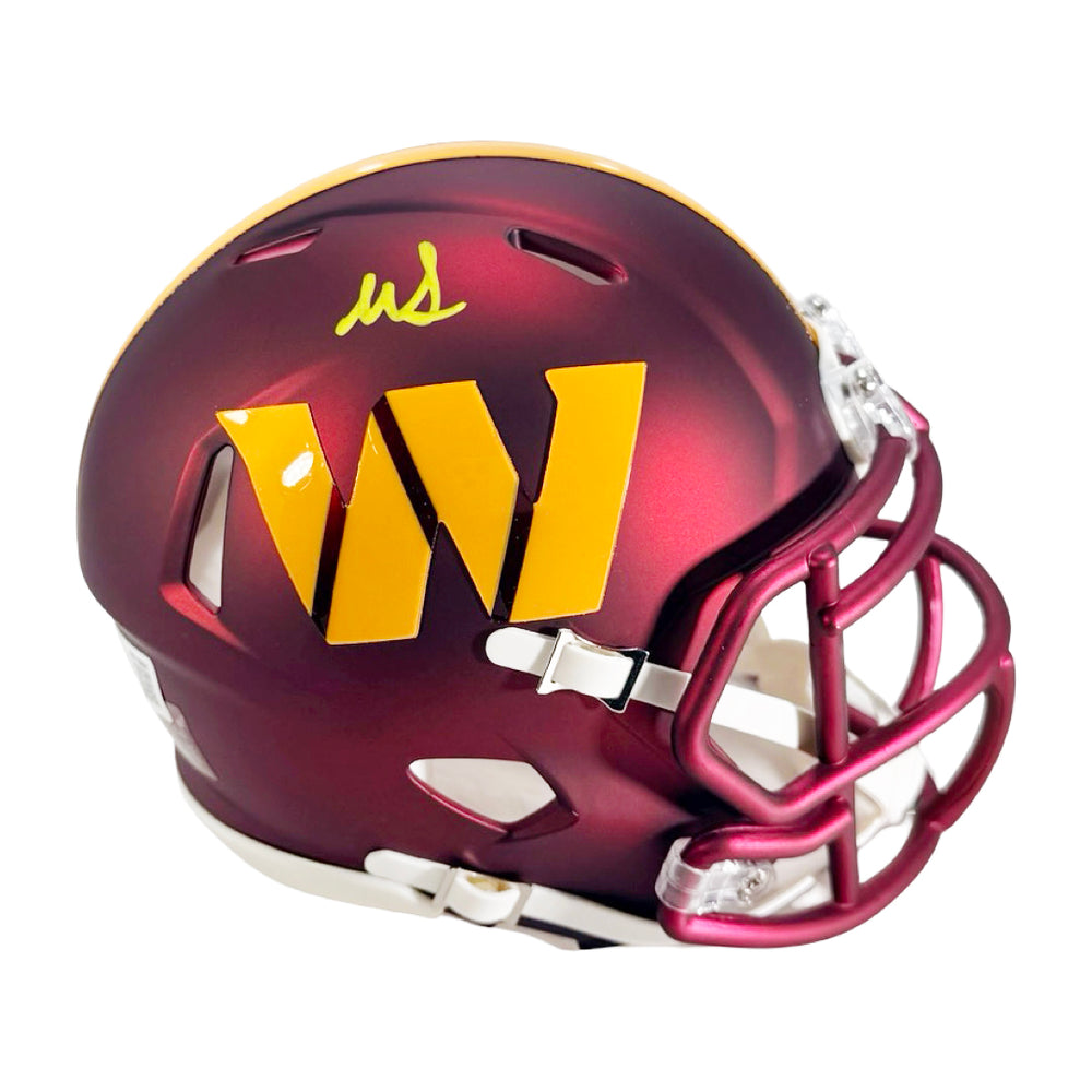 Mike Sainristil Signed Washington Commanders Speed Mini Football Helmet (Beckett)