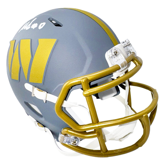 Mike Sainristil Signed Washington Commanders Slate Alternate Speed Mini Football Helmet (Beckett)