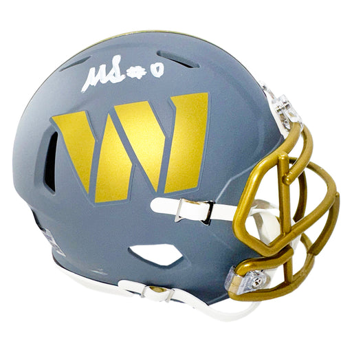 Mike Sainristil Signed Washington Commanders Slate Alternate Speed Mini Football Helmet (Beckett)