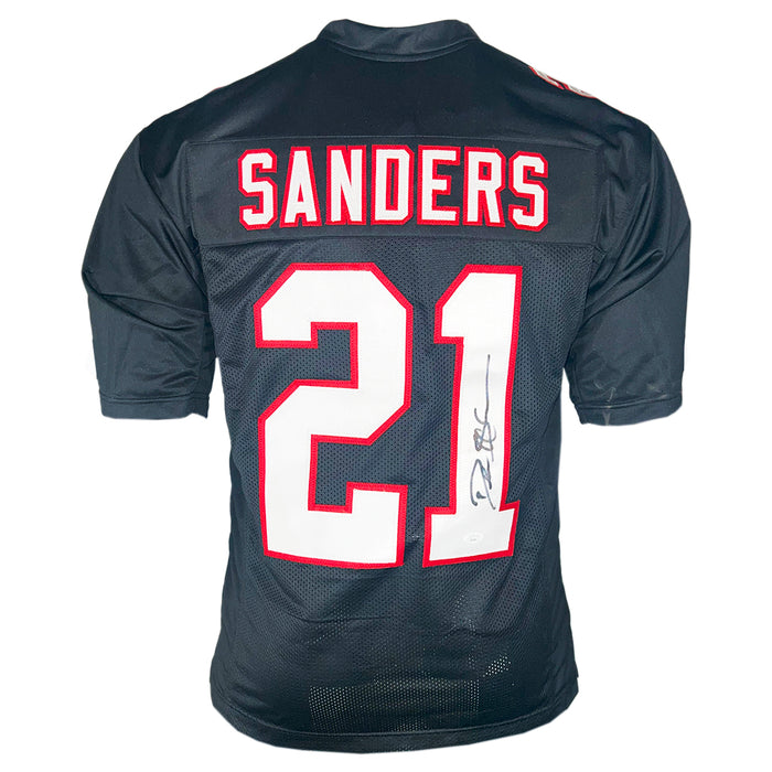 Deion Sanders Signed Atlanta Black Football Jersey (JSA)