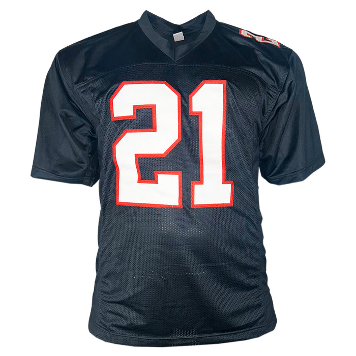 Deion Sanders Signed Atlanta Black Football Jersey (JSA)