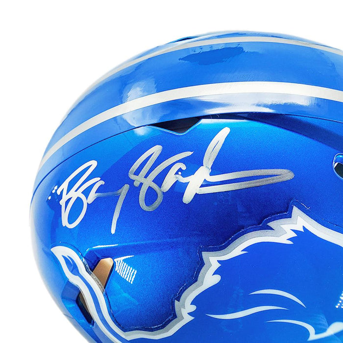 Barry Sanders Signed The Lion King Inscription Detroit Lions Authentic Flash Speed Full-Size Football Helmet (JSA) - RSA