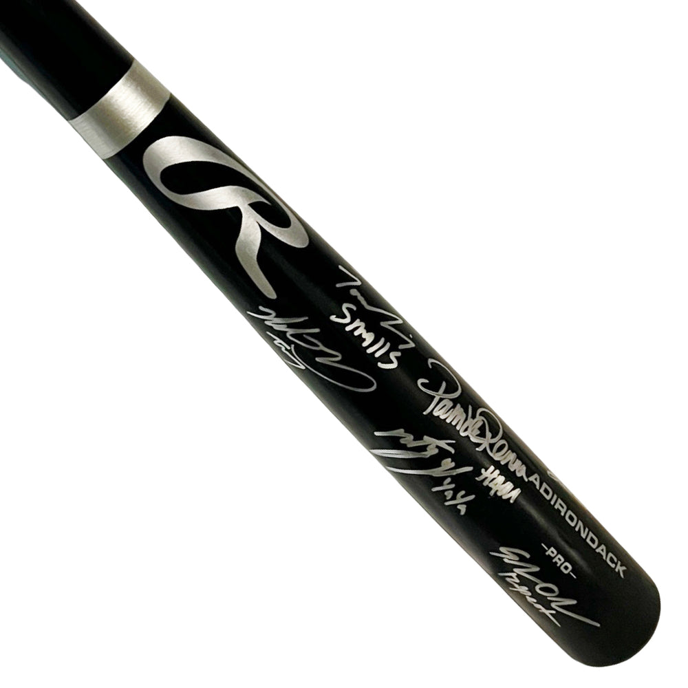 Sandlot Movie Cast 8 Signature With Patrick Renna Signed Rawlings Black Baseball Bat (Beckett)
