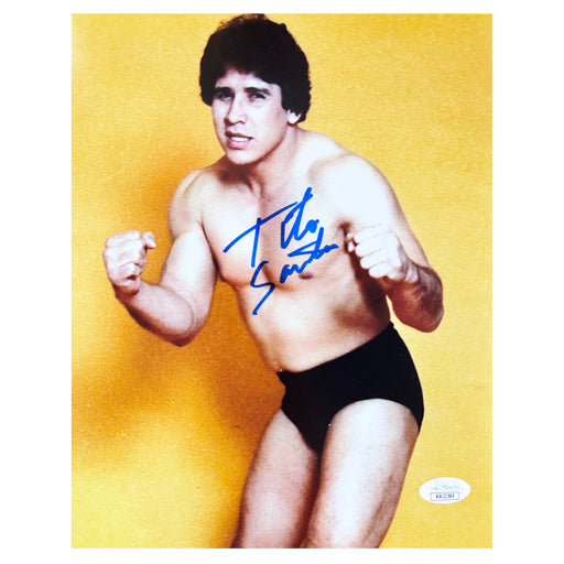 Tito Santana Signed Pose 3 Wrestling 8x10 Photo (JSA)
