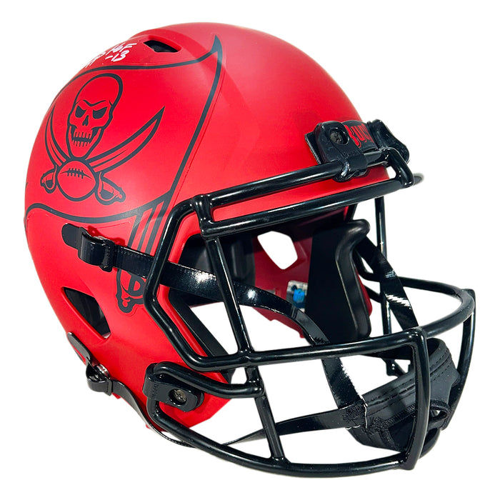 Warren Sapp Signed HOF 13 Inscription Tampa Bay Buccaneers Rave Full-Size Replica Football Helmet (Beckett)