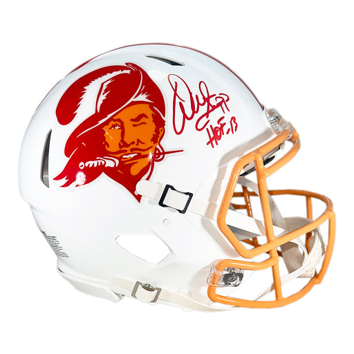 Warren Sapp Signed HOF 13 Inscription Tampa Bay Buccaneers Authentic Speed Throwback 76-96 Full-Size Football Helmet (Beckett)