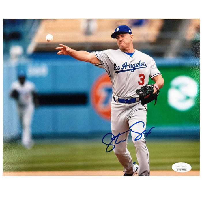 Steve Sax Signed Los Angeles Pose 3 Baseball 8x10 Photo (JSA)