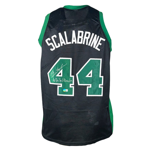 Brian Scalabrine Signed White Mamba Inscription Boston Black Basketball Jersey (Beckett)