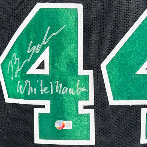 Brian Scalabrine Signed White Mamba Inscription Boston Black Basketball Jersey (Beckett)