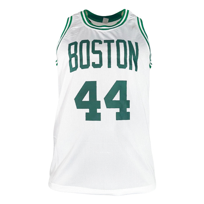 Brian Scalabrine Signed White Mamba Inscription Boston White Basketball Jersey (Beckett)