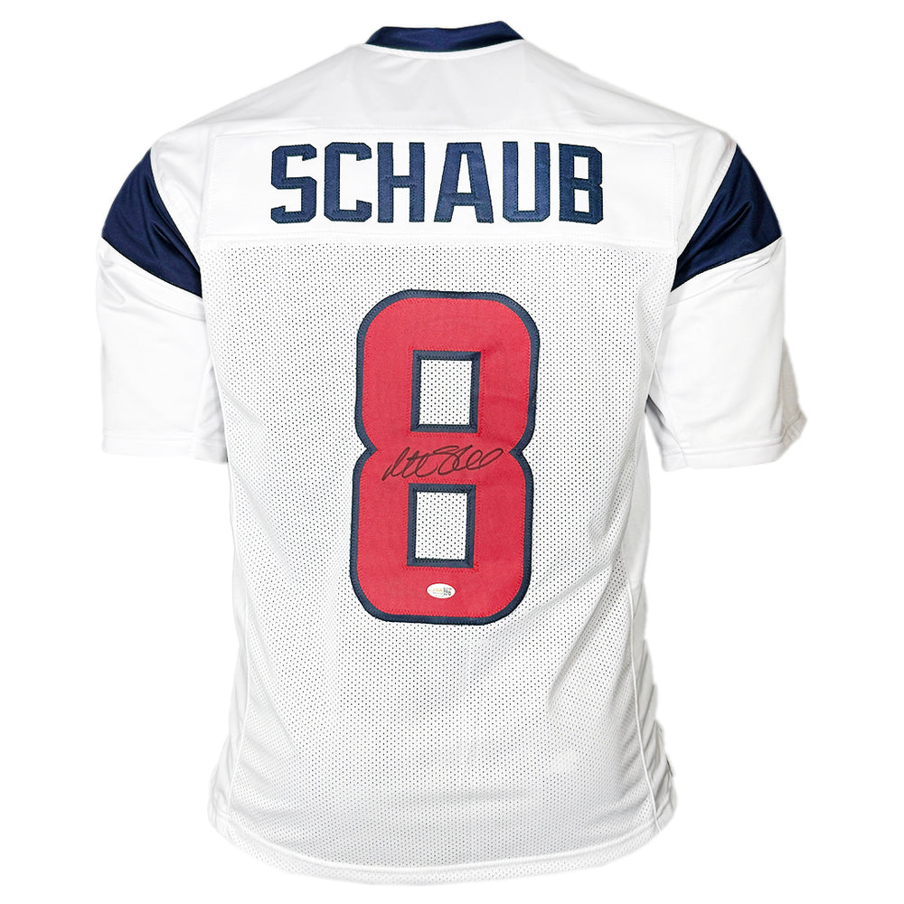 Matt Schaub Signed Houston White Football Jersey (JSA)