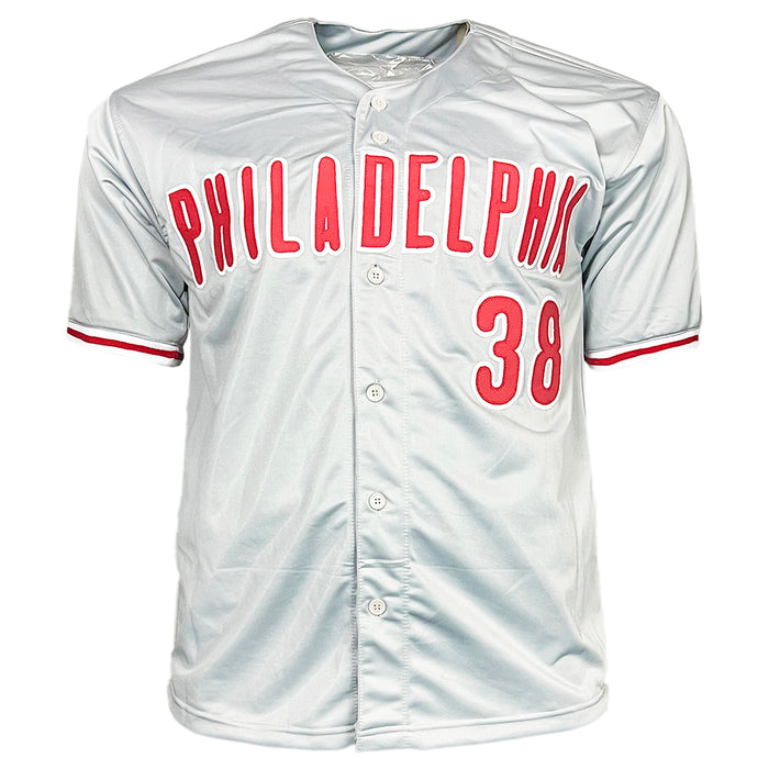 Curt Schilling Signed Philadelphia Grey Baseball Jersey (JSA)