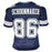Luke Schoonmaker Signed Dallas Blue Football Jersey (JSA)