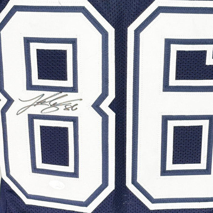 Luke Schoonmaker Signed Dallas Blue Football Jersey (JSA)