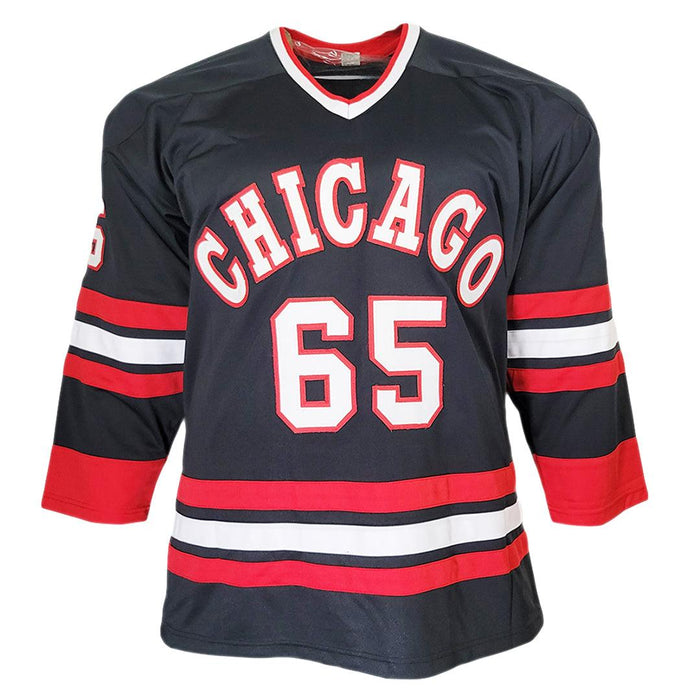 Andrew Shaw Signed Chicago Black Hockey Jersey (JSA) - RSA
