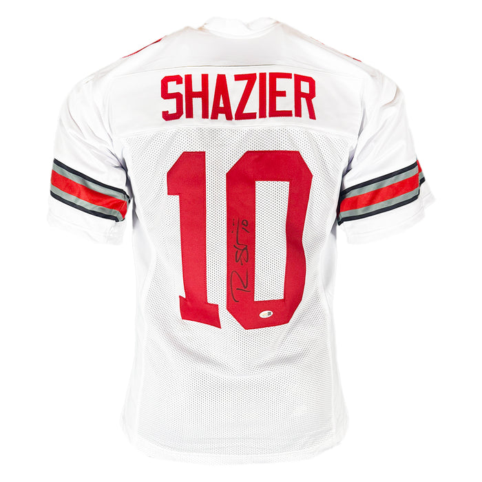 Ryan Shazier Signed Ohio State College White Football Jersey (JSA)