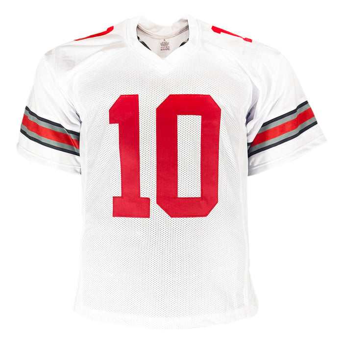 Ryan Shazier Signed Ohio State College White Football Jersey (JSA)