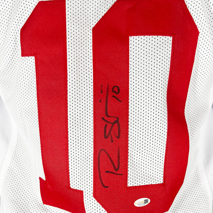 Ryan Shazier Signed Ohio State College White Football Jersey (JSA)
