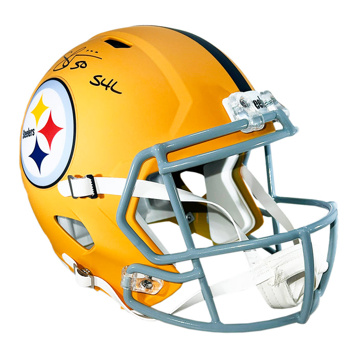 Ryan Shazier Signed S4L Inscriptions Pittsburgh Steelers Alt 2025 Speed Full-Size Replica Football Helmet (JSA)