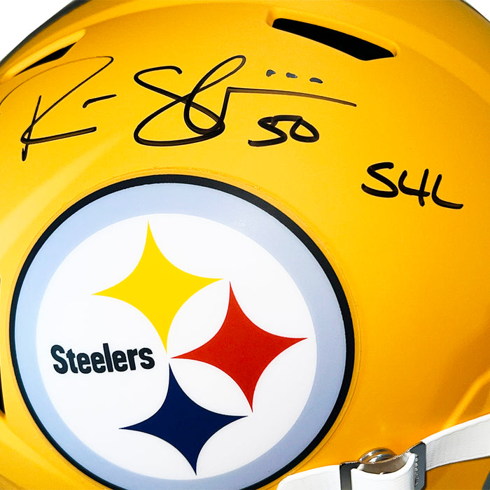 Ryan Shazier Signed S4L Inscriptions Pittsburgh Steelers Alt 2025 Speed Full-Size Replica Football Helmet (JSA)