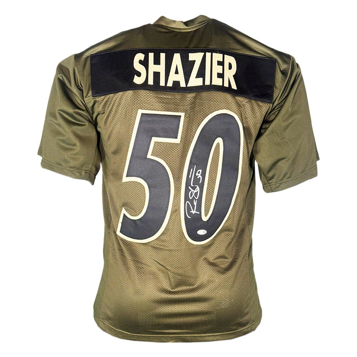 Ryan Shazier Signed Pittsburgh Salute to Service Football Jersey (JSA)