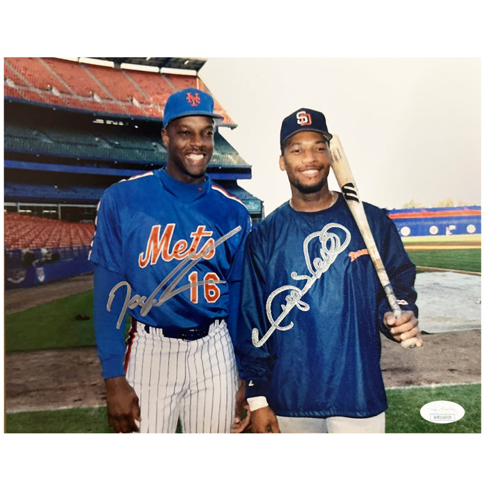 Gary Sheffield and Doc Gooden Signed Pose 8 Baseball 8x10 Photo (JSA)