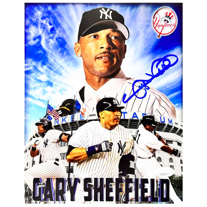 Gary Sheffield Signed New York Pose 16 Baseball 8x10 Photo (JSA)