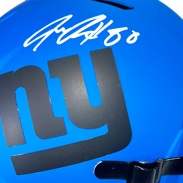 Jeremy Shockey Signed New York Giants Rave Full-Size Replica Football Helmet (Beckett)