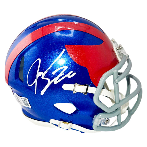 Jeremy Shockey Signed New York Giants Alt 2024 Mini Football Helmet (Beckett)