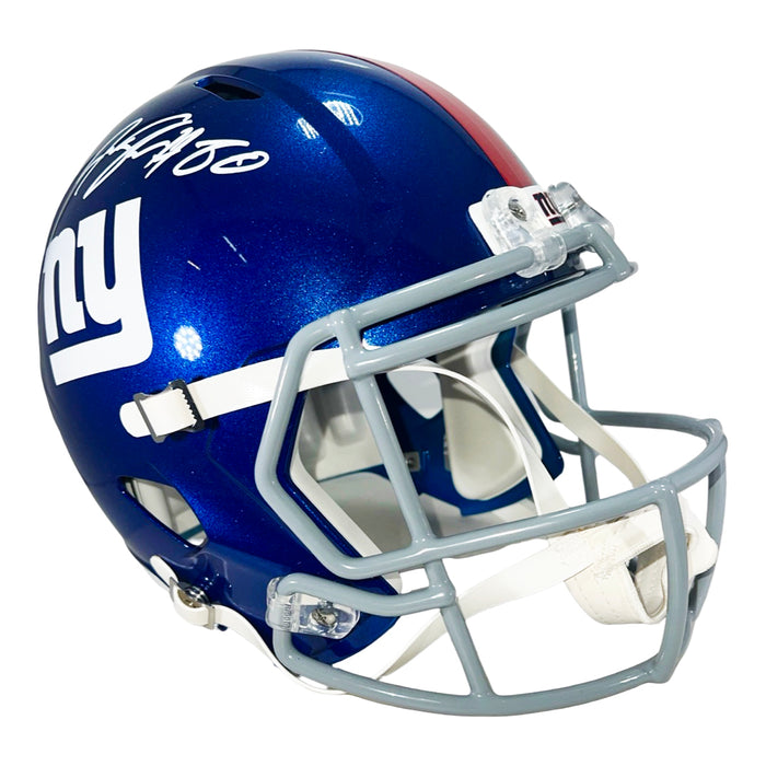 Jeremy Shockey Signed New York Giants Speed Full-Size Replica Football Helmet (Beckett)