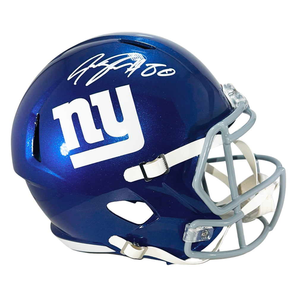 Jeremy Shockey Signed New York Giants Speed Full-Size Replica Football Helmet (Beckett)