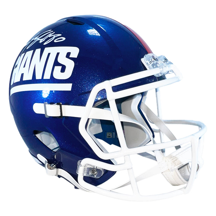 Jeremy Shockey Signed New York Giants Color Rush Speed Full-Size Replica Football Helmet (Beckett)