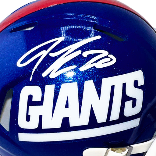Jeremy Shockey Signed New York Giants Color Rush Speed Mini Football Helmet (Beckett)