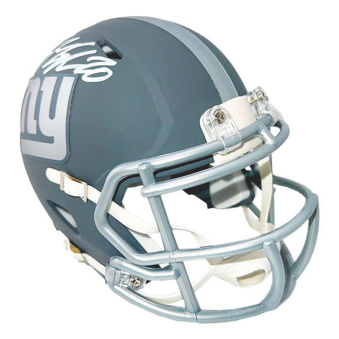 Jeremy Shockey Signed New York Giants Slate Alternate Speed Mini Football Helmet (Beckett)