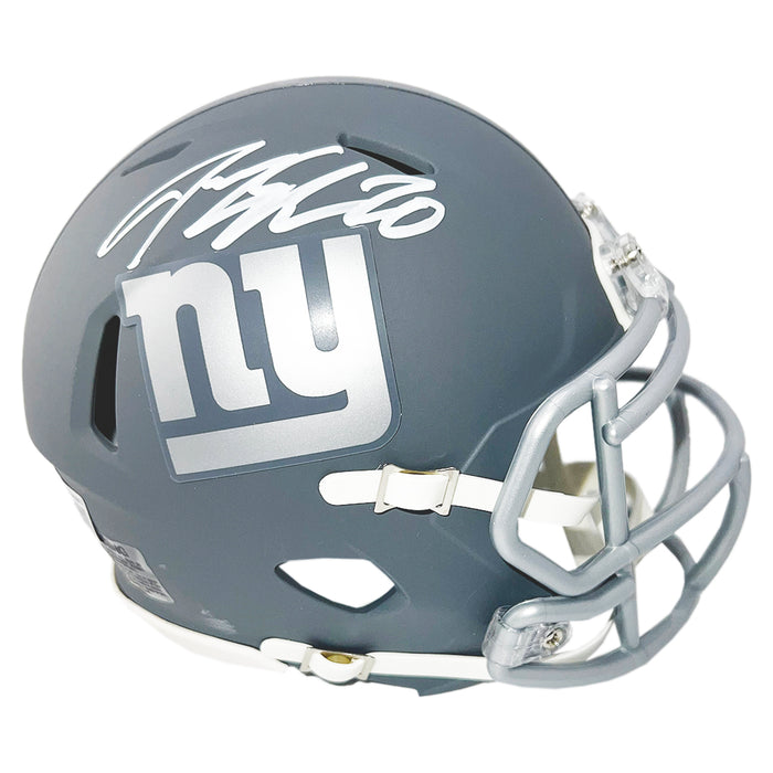 Jeremy Shockey Signed New York Giants Slate Alternate Speed Mini Football Helmet (Beckett)