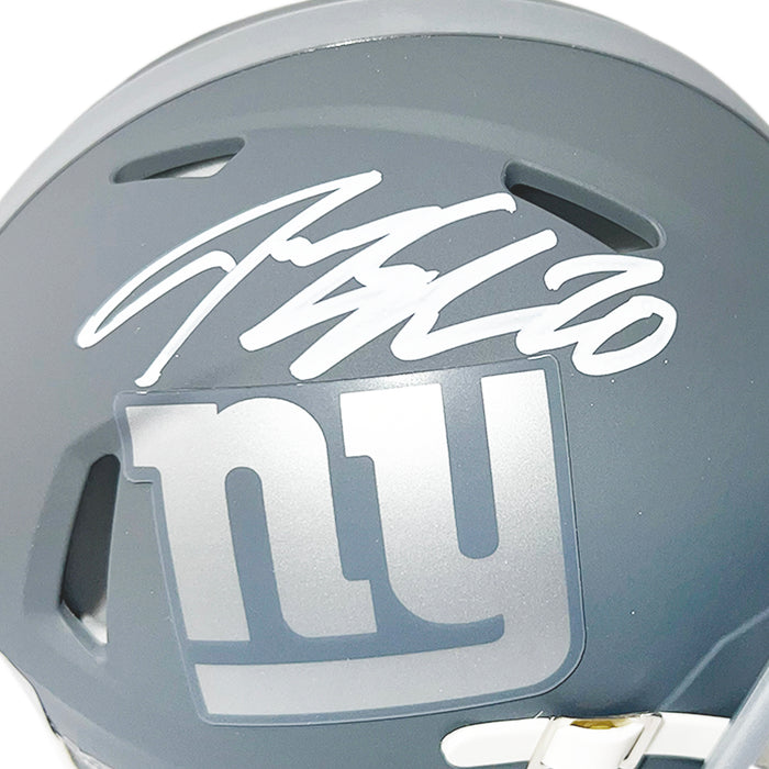 Jeremy Shockey Signed New York Giants Slate Alternate Speed Mini Football Helmet (Beckett)