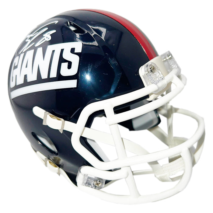 Jeremy Shockey Signed New York Giants Throwback 80-99 Speed Mini Football Helmet (Beckett)