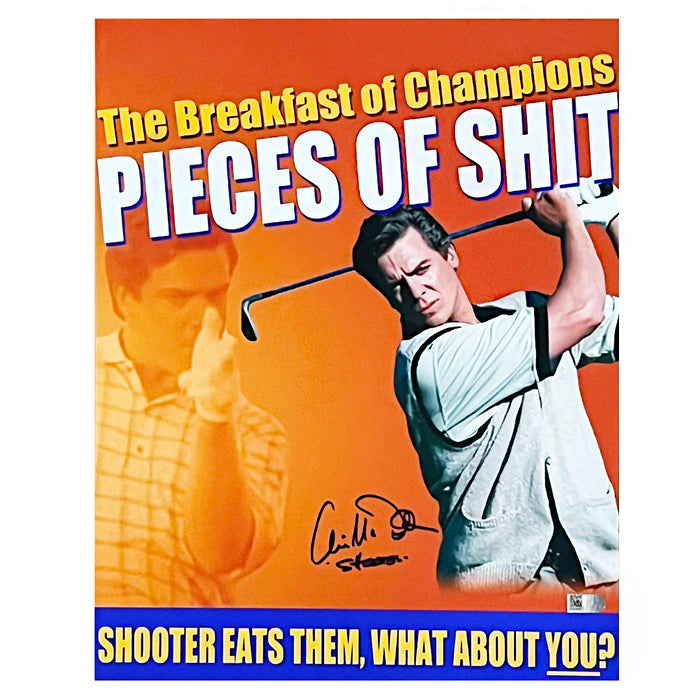 Christopher McDonald Signed Shooter McGavin Happy Gilmore 11x14 Photo (AIV)