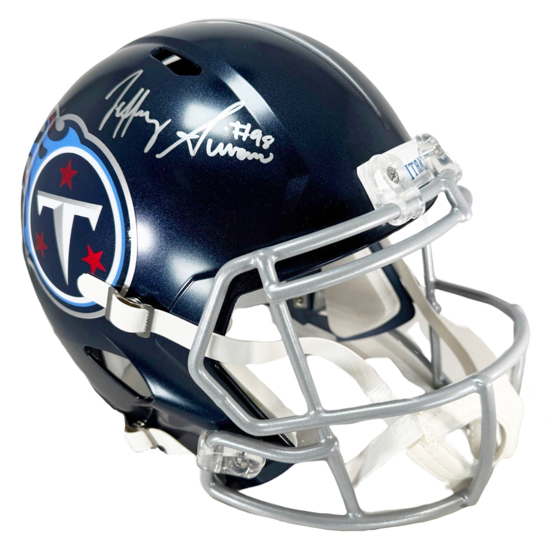 Casque Mini NFL Tennessee Titans – Signé Jeffery Simmons Avec Certificat JSA