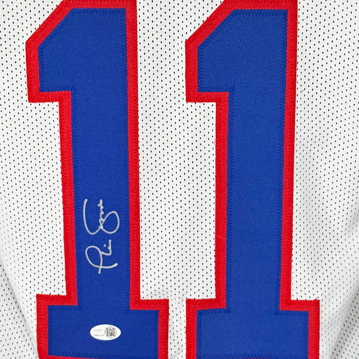 Phil Simms Signed New York White Football Jersey (JSA)