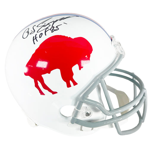 OJ Simpson Signed HOF 85 Inscription Buffalo Bills 1965-73 Throwback Full-Size Replica Football Helmet (JSA)