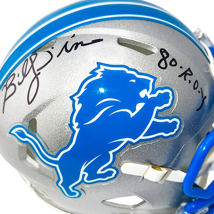 Billy Sims Signed 80 ROY Detroit Lions Alt 2024 Speed Mini Football Helmet (JSA)