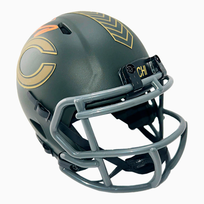 Mike Singletary Signed Chicago Bears Salute 2025 Mini Football Helmet (Beckett)