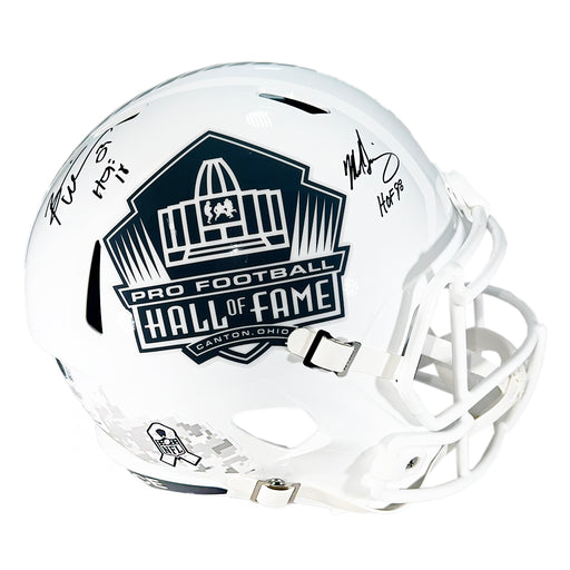 Brian Urlacher Mike Singletary Signed Hall of Fame Salute to Service 2024 Full-Size Replica Football Helmet (Beckett)