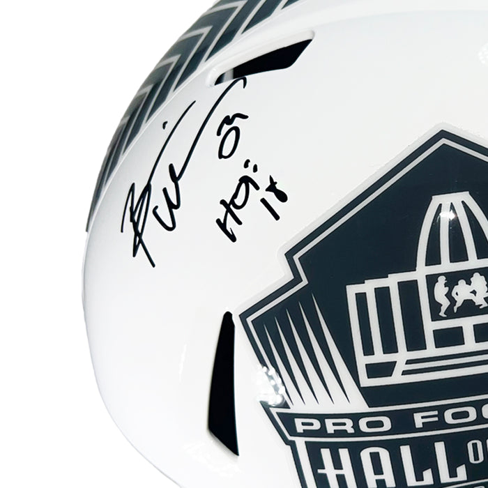 Brian Urlacher Mike Singletary Signed Hall of Fame Salute to Service 2024 Full-Size Replica Football Helmet (Beckett)