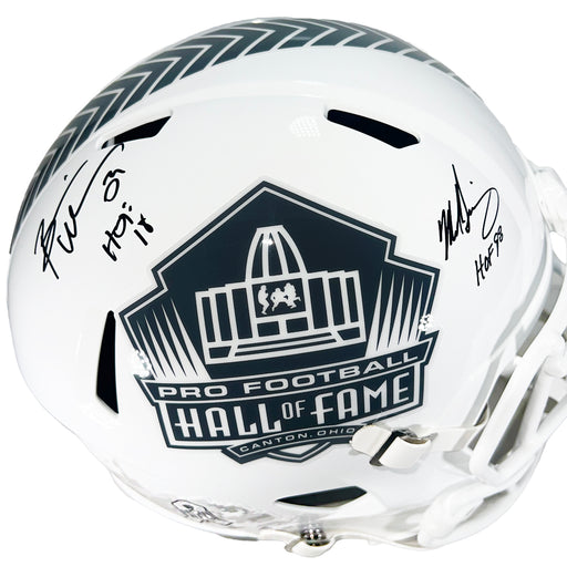 Brian Urlacher Mike Singletary Signed Hall of Fame Salute to Service 2024 Full-Size Replica Football Helmet (Beckett)