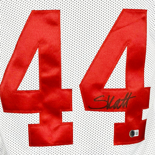 Cameron Skattebo Signed New York White Football Jersey (Beckett)
